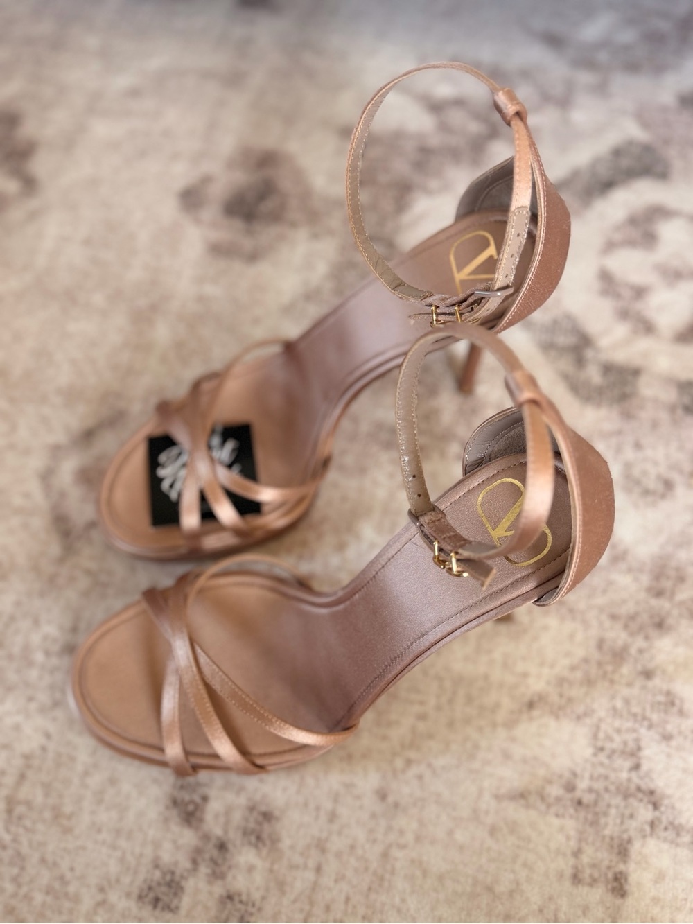 Valentino Garavani Nude Brown Strappy Platform Sandals - 37.5 - Picture 6 of 8